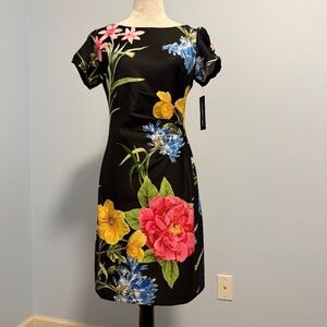 Karl Lagerfeld Women’s Petite Floral Midi Sheath‎ Dress Size 10 P